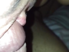 Close up glans sucking with big boobs